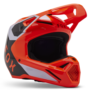 Casque enfant FOX v1 lean orange 2025 | Oxmoto