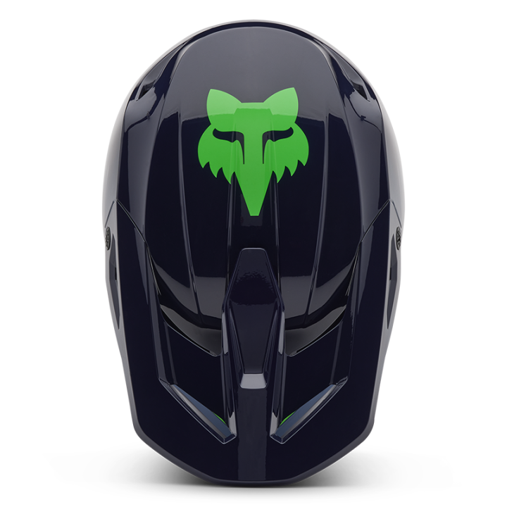 Casque enfant FOX v1 taunt navy 2025 | Oxmoto