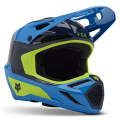 Casque enfant FOX v3 impression bleu 2025 | Oxmoto