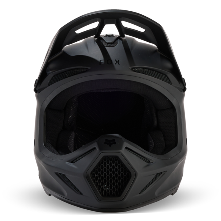 Casque enfant FOX v3 solid noir mat | Oxmoto