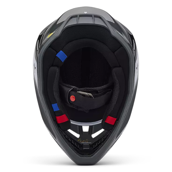 Casque enfant FOX v3 impression noir 2025 | Oxmoto
