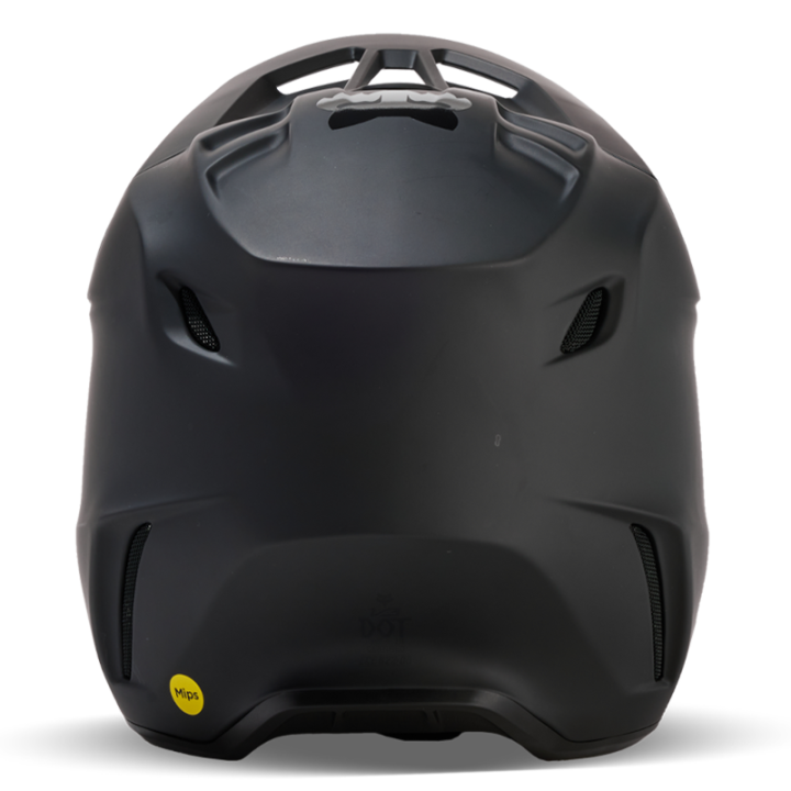 Casque enfant FOX v3 solid noir mat | Oxmoto