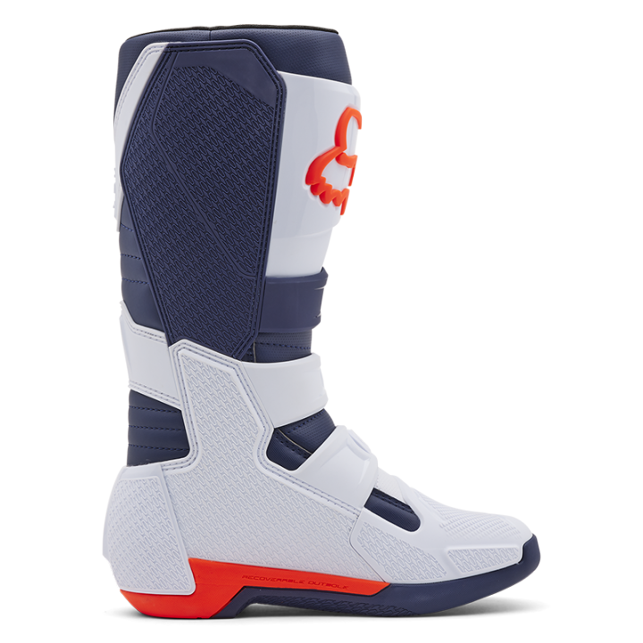 Bottes FOX comp blanc/navy 2025 | Oxmoto