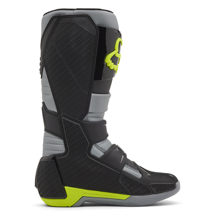 Bottes FOX comp gris/jaune 2025 | Oxmoto