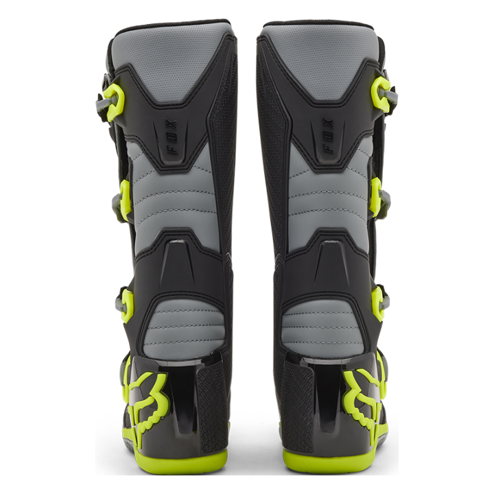 Bottes FOX comp gris/jaune 2025 | Oxmoto