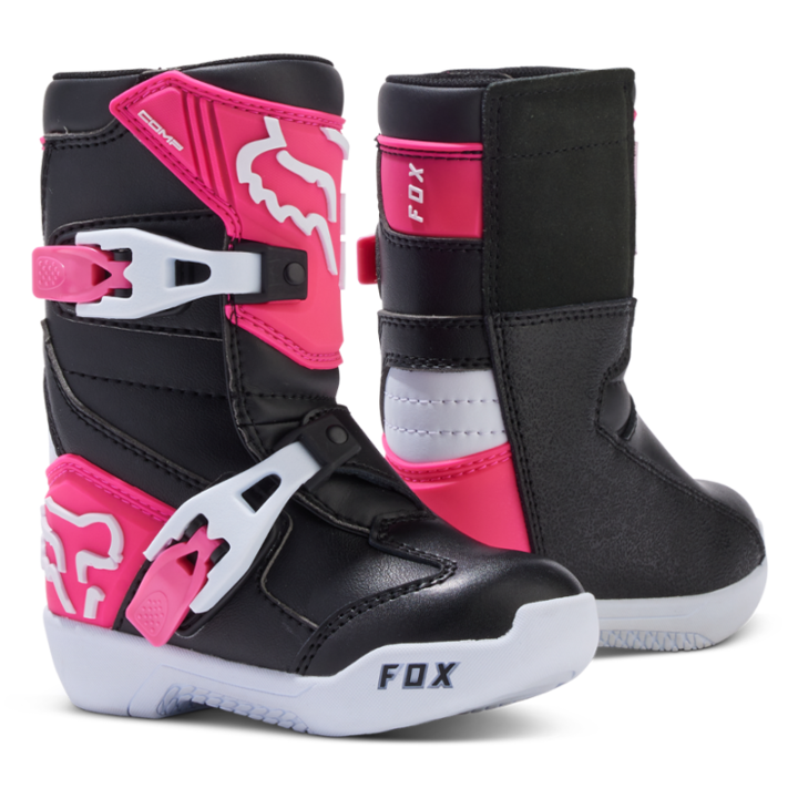 Bottes kid FOX comp noir/rose 2025 | Oxmoto