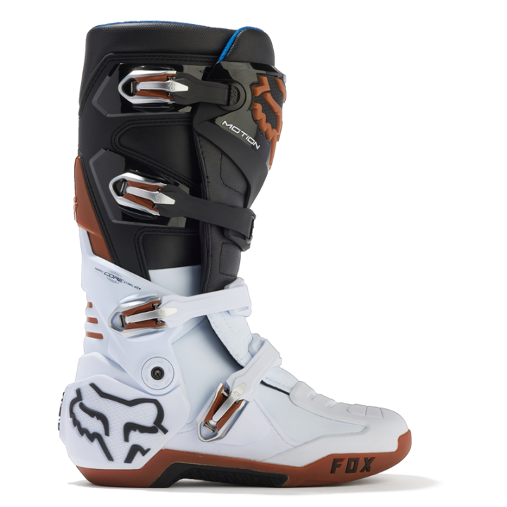 Bottes FOX motion noir/blanc/marron 2025 | Oxmoto