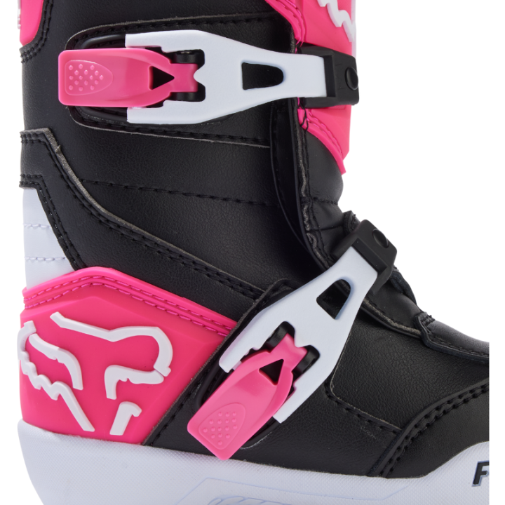 Bottes kid FOX comp noir/rose 2025 | Oxmoto