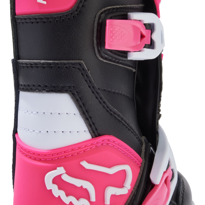 Bottes kid FOX comp noir/rose 2025 | Oxmoto