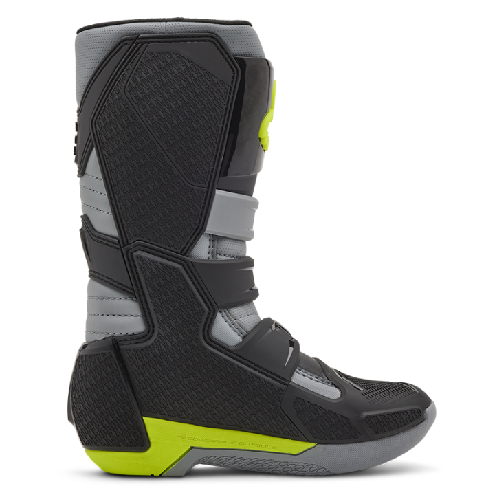 Bottes enfant FOX comp gris/jaune 2025 | Oxmoto