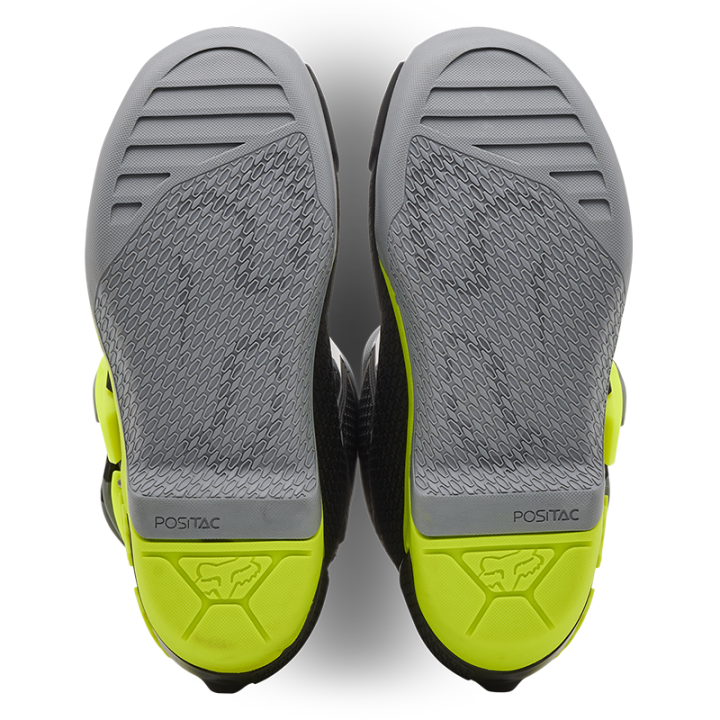 Bottes enfant FOX comp gris/jaune 2025 | Oxmoto