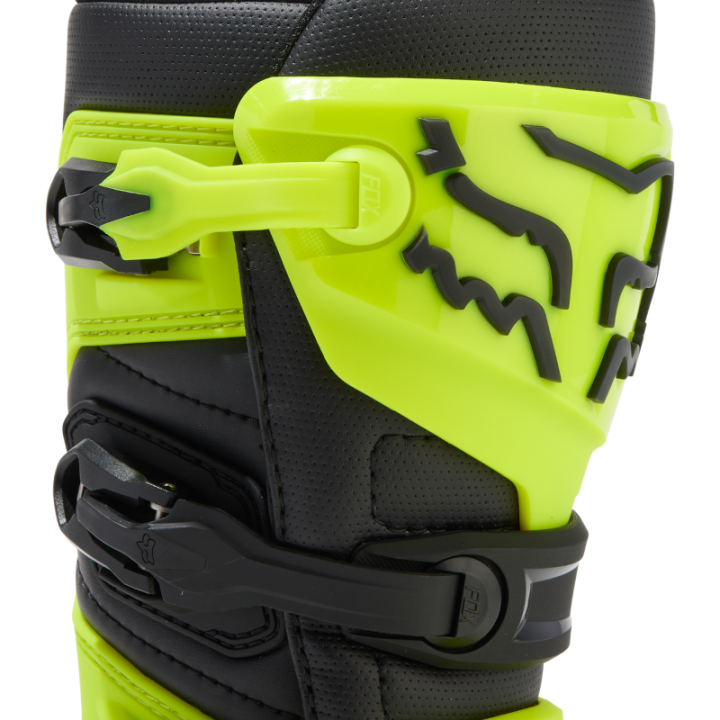 Bottes enfant FOX comp jaune 2025 | Oxmoto
