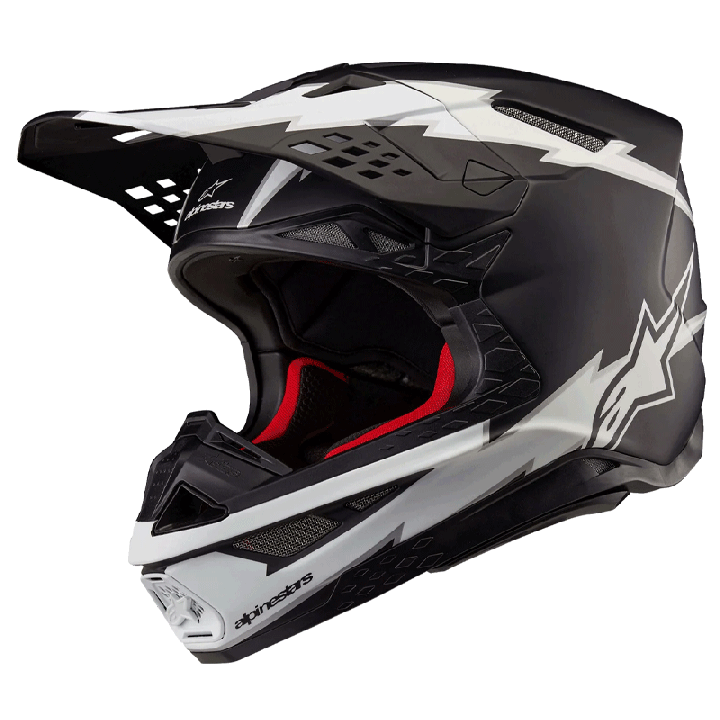 Casque Alpinestars supertech m10 ampress noir/blanc 2025