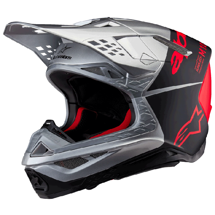 Casque Alpinestars SM10 Flood noir/gris/orange, Supertech M10 | Oxmoto