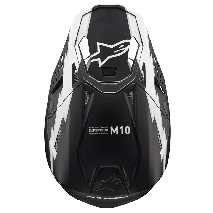 Casque Alpinestars supertech m10 ampress noir/blanc 2025