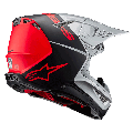 Casque Alpinestars supertech m10 flood gris/orange | Oxmoto