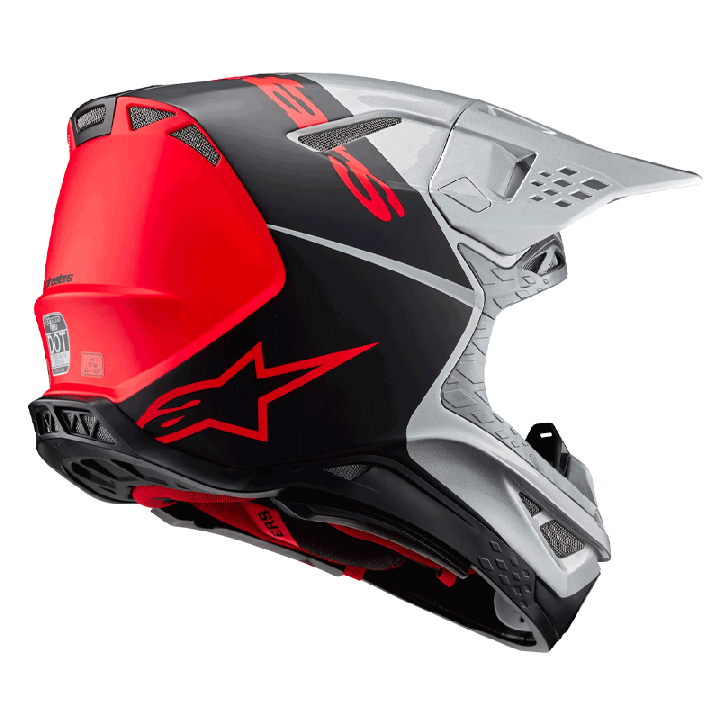 Casque Alpinestars supertech m10 flood gris/orange | Oxmoto