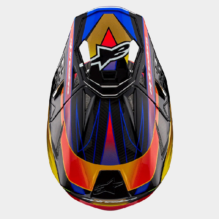 Casque Alpinestars supertech m10 era rio jaune/rouge