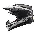 Casque Alpinestars supertech m10 ampress noir/blanc 2025