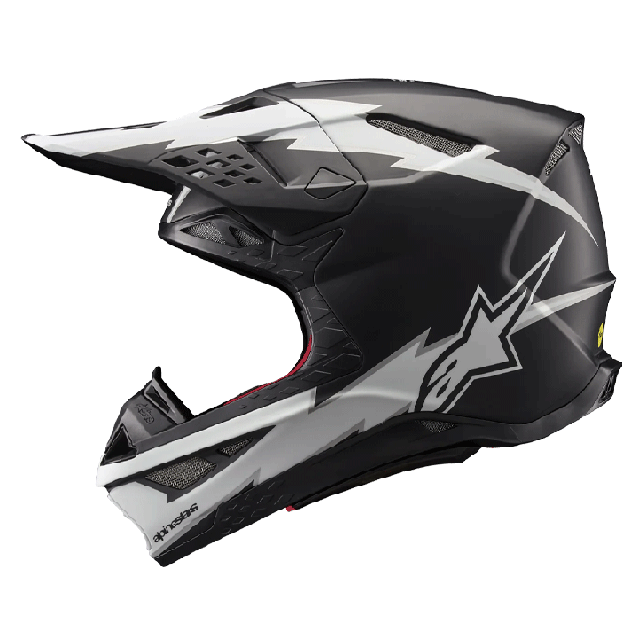 Casque Alpinestars supertech m10 ampress noir/blanc 2025