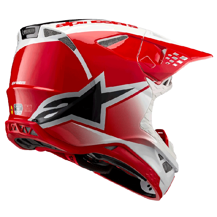 Casque Alpinestars supertech m10 unite rouge/blanc | Oxmoto