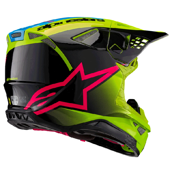 Casque Alpinestars supertech m10 unite jaune/diva pink