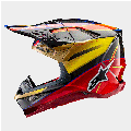 Casque Alpinestars supertech m10 era rio jaune/rouge