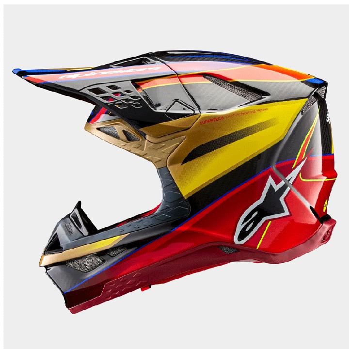 Casque Alpinestars supertech m10 era rio jaune/rouge