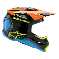 Casque enfant Alpinestars sm3 fray noir/orange/bleu | Oxmoto