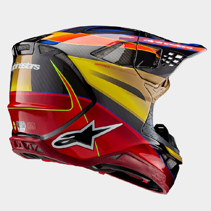 Casque Alpinestars supertech m10 era rio jaune/rouge