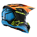 Casque enfant Alpinestars sm3 fray noir/orange/bleu | Oxmoto