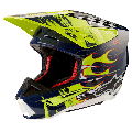 Casque Alpinestars sm5 rash jaune/bleu | Oxmoto
