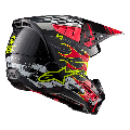 Casque Alpinestars sm5 rash noir/rouge | Oxmoto