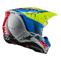 Casque Alpinestars sm5 sail jaune/bleu/gris | Oxmoto