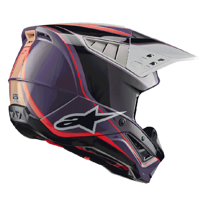 Casque Alpinestars sm5 sail violet/noir/gris | Oxmoto