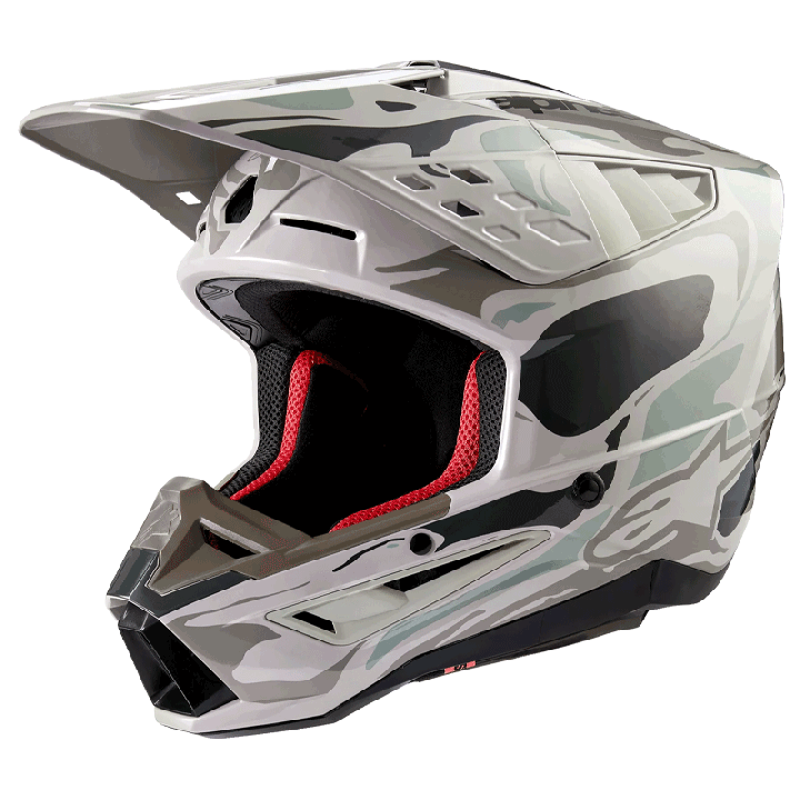 Casque Alpinestars sm5 mineral gris/vert | Oxmoto