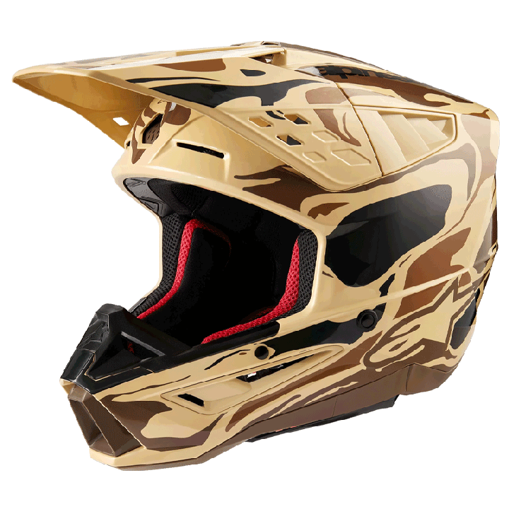 Casque Alpinestars sm5 mineral marron kangourou | Oxmoto