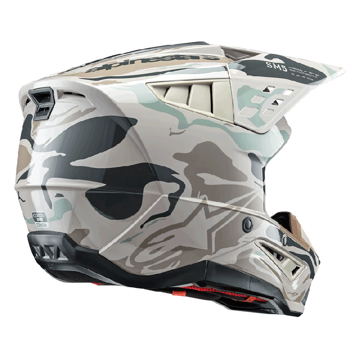 Casque Alpinestars sm5 mineral gris/vert | Oxmoto
