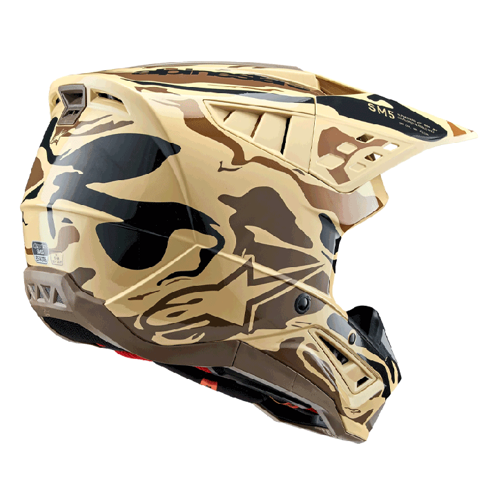 Casque Alpinestars sm5 mineral marron kangourou | Oxmoto