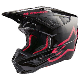 Casque Alpinestars sm5 corp noir diva pink | Oxmoto