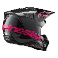 Casque Alpinestars sm5 corp noir diva pink | Oxmoto