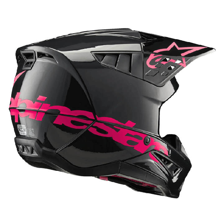 Casque Alpinestars sm5 corp noir diva pink | Oxmoto