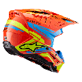 Casque Alpinestars sm5 action 2 orange/jaune | Oxmoto