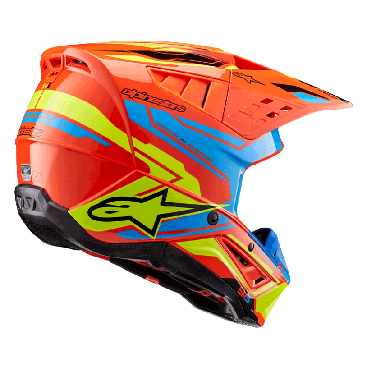 Casque Alpinestars sm5 action 2 orange/jaune | Oxmoto