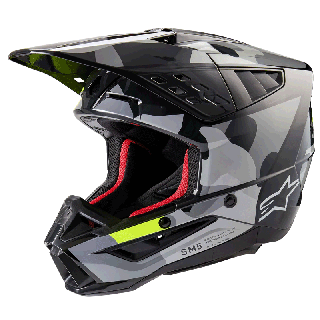 Casque Alpinestars sm5 rover 2 gris/jaune | Oxmoto