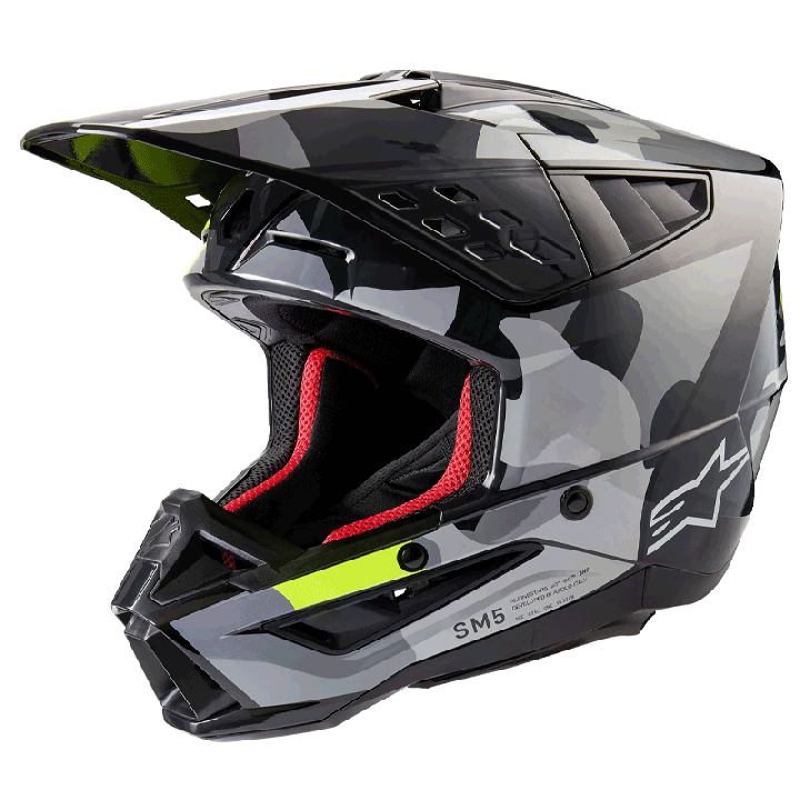 Casque Alpinestars sm5 rover 2 gris/jaune | Oxmoto