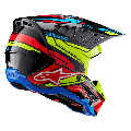 Casque Alpinestars sm5 action 2 noir/jaune/rouge | Oxmoto
