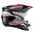 Casque Alpinestars sm5 action 2 noir/blanc/rouge | Oxmoto