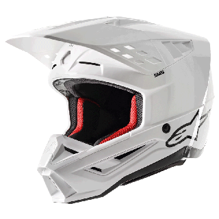 Casque Alpinestars sm5 solid blanc | Oxmoto