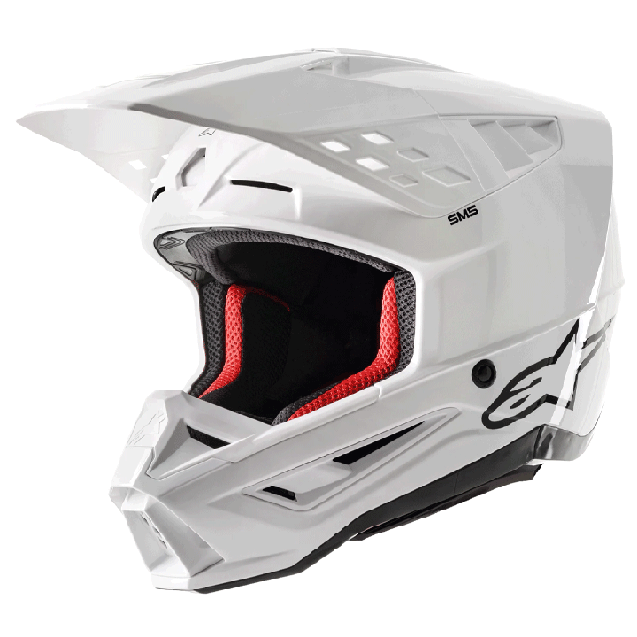 Casque Alpinestars sm5 solid blanc | Oxmoto